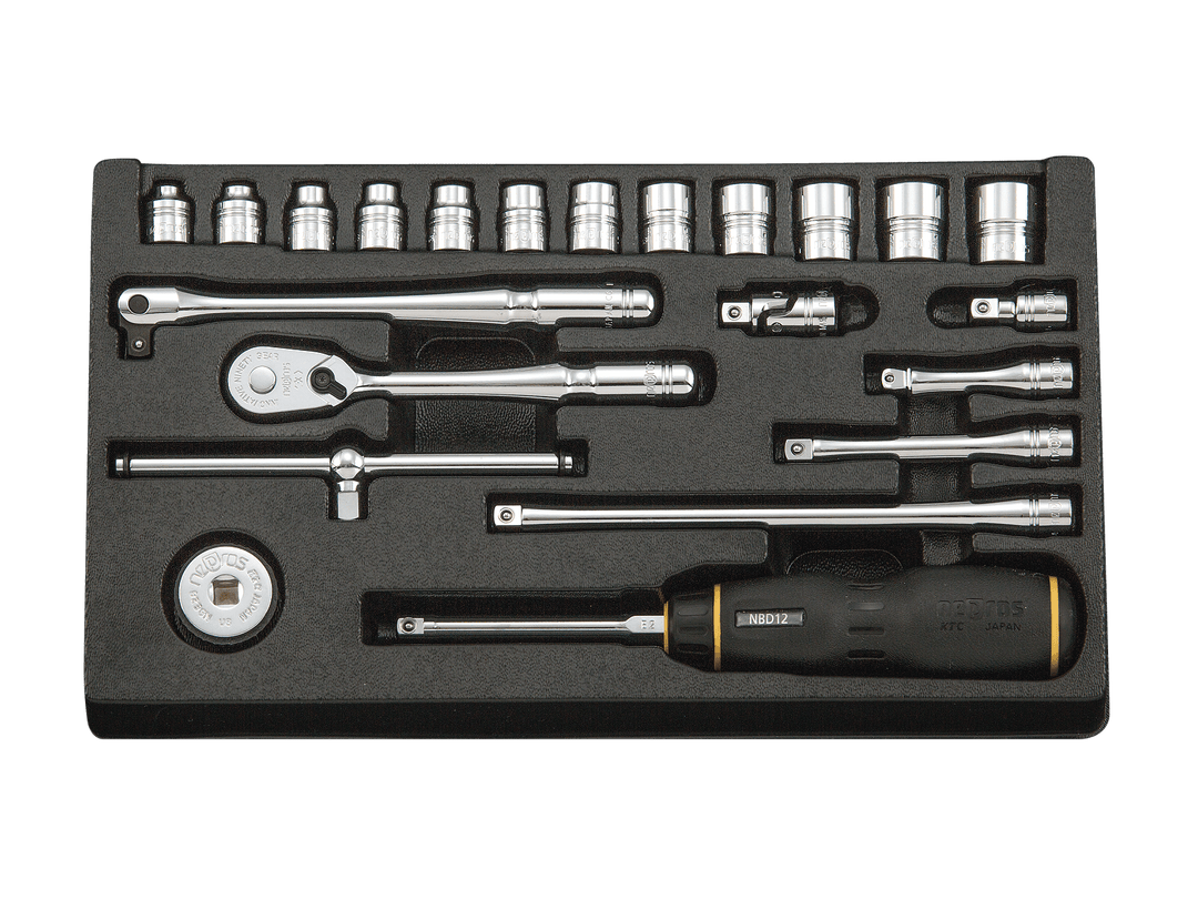 [NTB222XA] Nepros(ネプロス)6.3sq.ソケットレンチセット[22点]（六角ソケット12コ組） セット品22点 - MisakaZoo