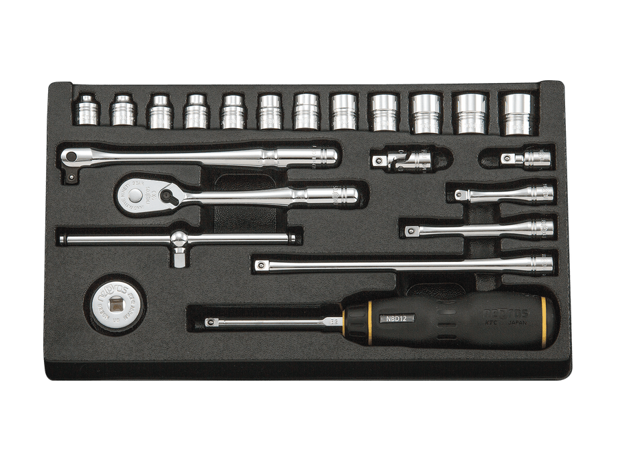 [NTB222XA] Nepros(ネプロス)6.3sq.ソケットレンチセット[22点]（六角ソケット12コ組） セット品22点 - MisakaZoo