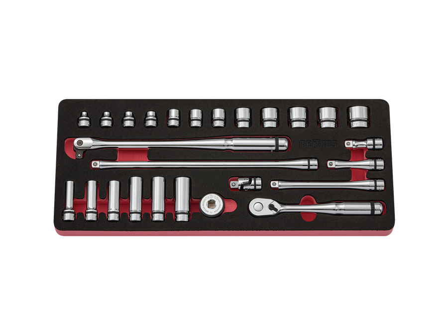 [NTB3X26C] Nepros(ネプロス)9.5sq.ソケットレンチセット[26点] セット品26点 - MisakaZoo
