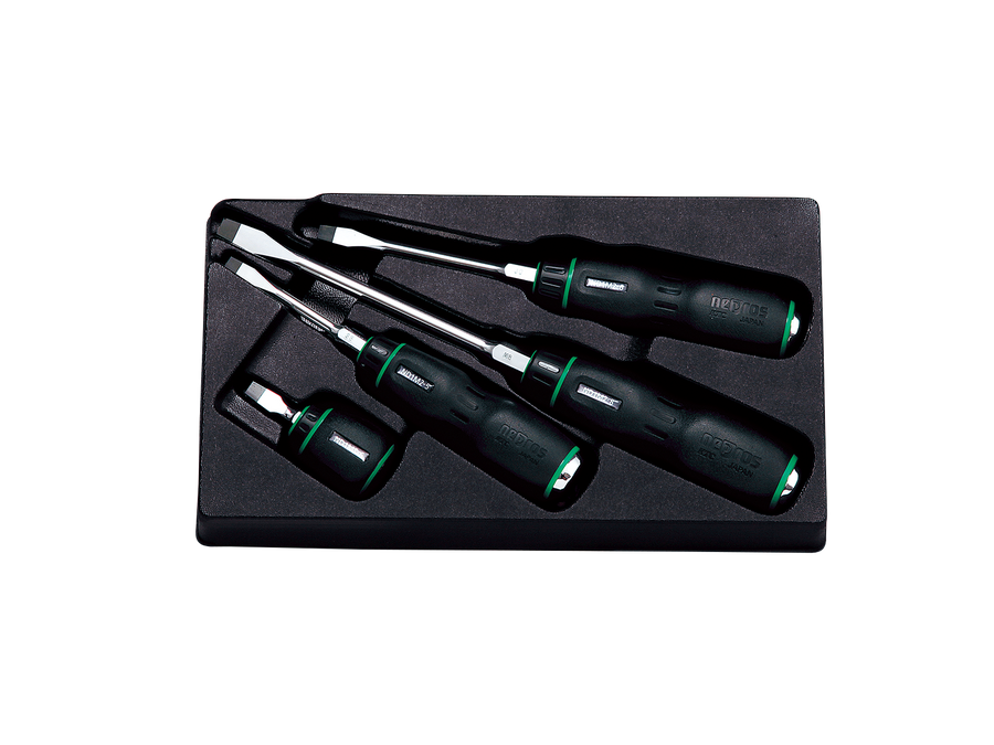 [NTD1M04] Nepros(ネプロス)樹脂柄マイナスドライバセット[4本組] セット品4本 - MisakaZoo