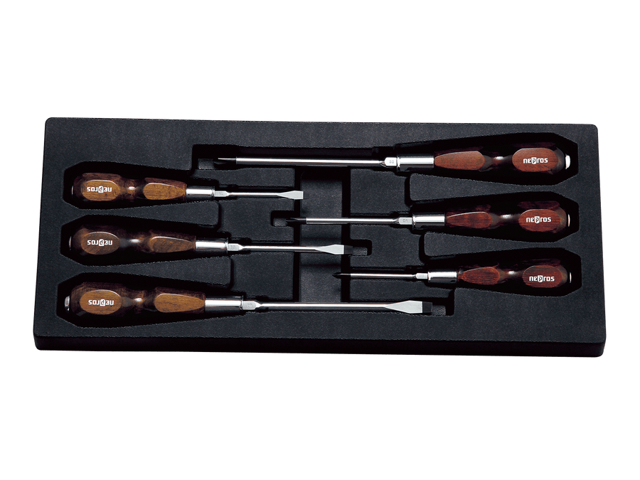 [NTD306] Nepros(ネプロス)木柄ドライバセット[6本組] セット品6本 - MisakaZoo