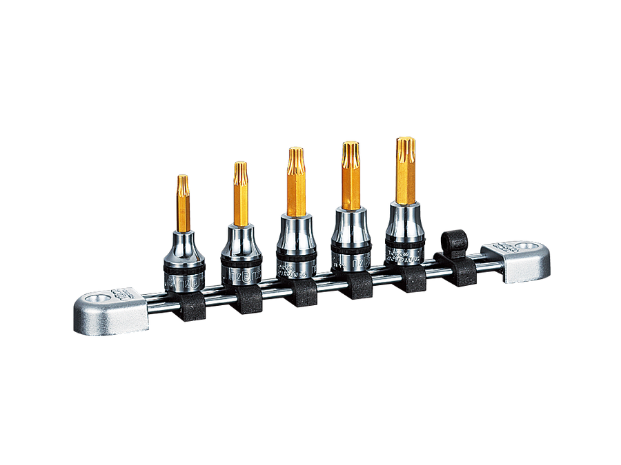 [NTQ6T05A] Nepros(ネプロス)9.5sq.T型トルクスビットソケットセット[5コ組] セット品5個 - MisakaZoo