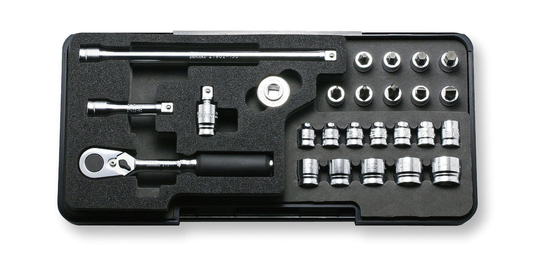 [P2285Z(G72)] Ko-ken Z-EAL(コーケン ジール) 1/4"(6.35mm)SQ. ソケットセット 26ヶ組 セット品26個 - MisakaZoo