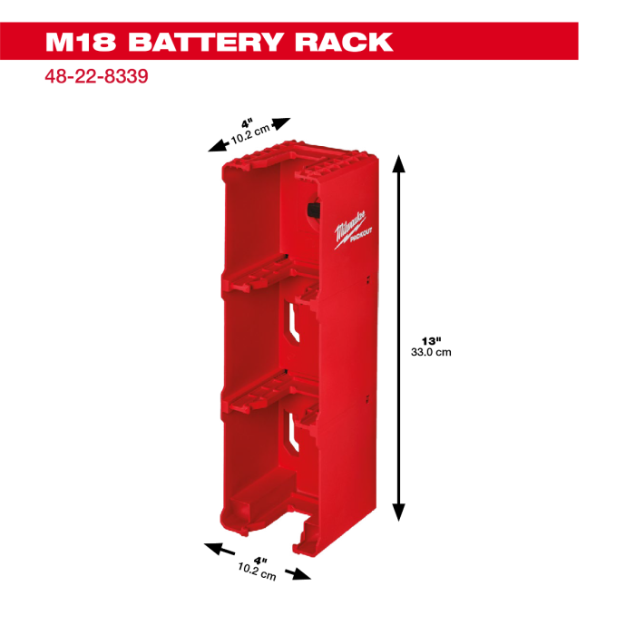 「PackOut」 Milwaukee Tool | ミルウォーキーツール PACKOUT™ M18 バッテリーホルダー 48-22-8339