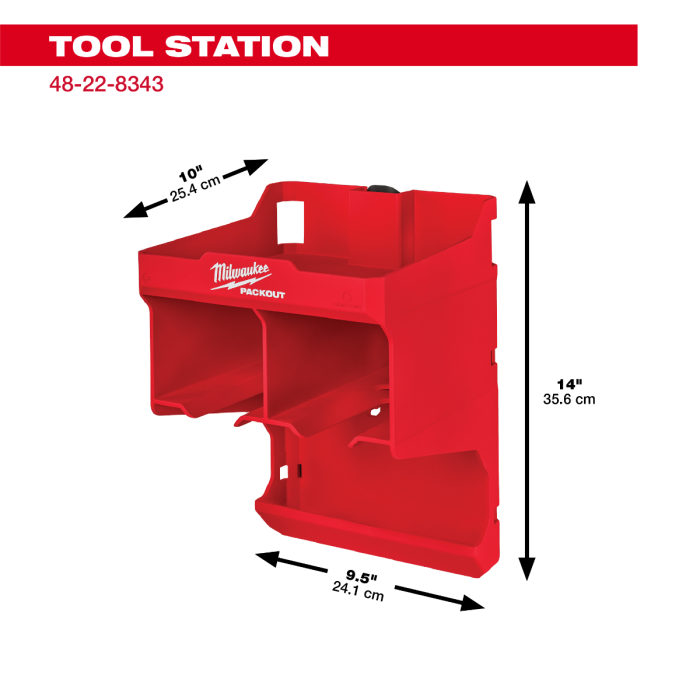 「PackOut」 Milwaukee Tool | ミルウォーキーツール PACKOUT™ ドリル収納ステーション 48-22-8343