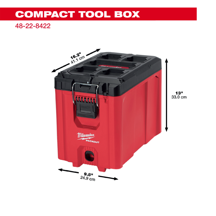 "PackOut" Milwaukee Tool |Milwaukee Tool PACKOUT Compacte gereedschapskist 48-22-8422