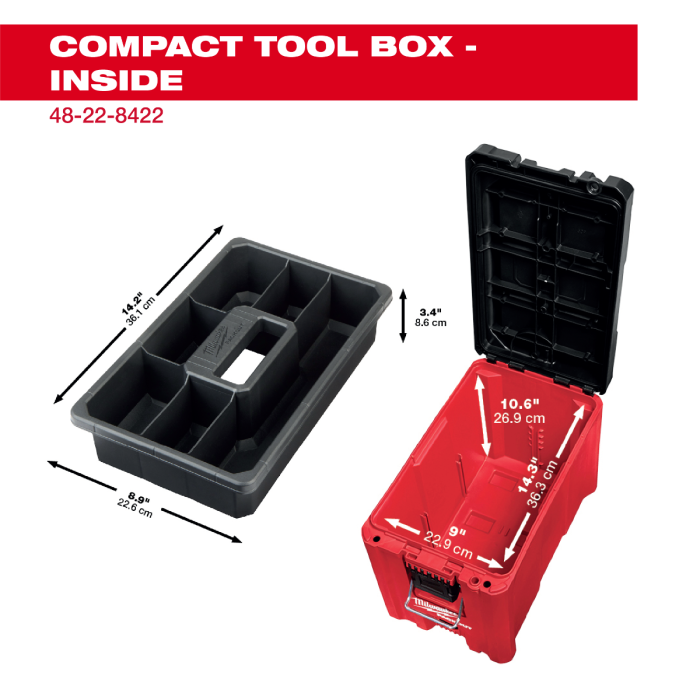 "PackOut" Milwaukee Tool |Milwaukee Tool PACKOUT Compacte gereedschapskist 48-22-8422