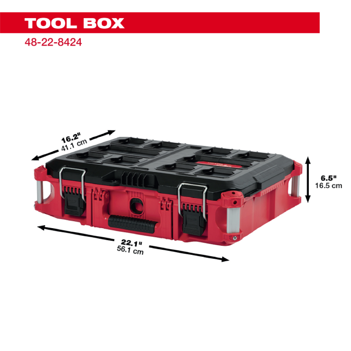 « Faites vos bagages » <tc>Milwaukee Tool</tc> Boîte à outils PACKOUT™ (moyenne) 48-22-8424