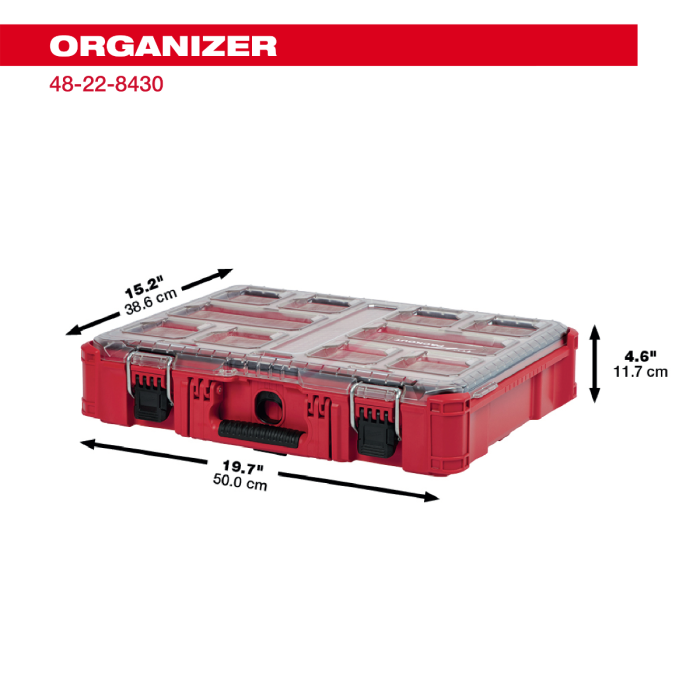 "PackOut" Milwaukee gereedschap |Milwaukee gereedschap PACKOUT™ organizer (MMaat) 48-22-8430