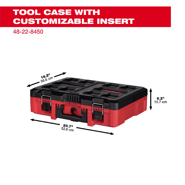 Alat Milwaukee “PackOut” |Kotak Alat PACKOUT Alat Milwaukee (MTermasuk Ukuran/Bentuk) 48-22-8450