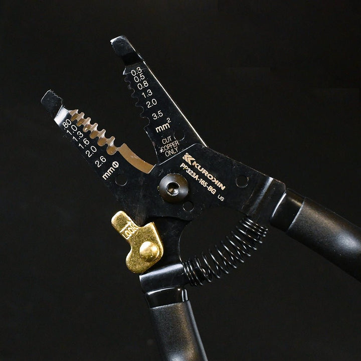 [PP323A-165-BG] KUROKIN 黒金(Black & Gold) ワイヤーストリッパ（バネ付） 単品1丁 - MisakaZoo