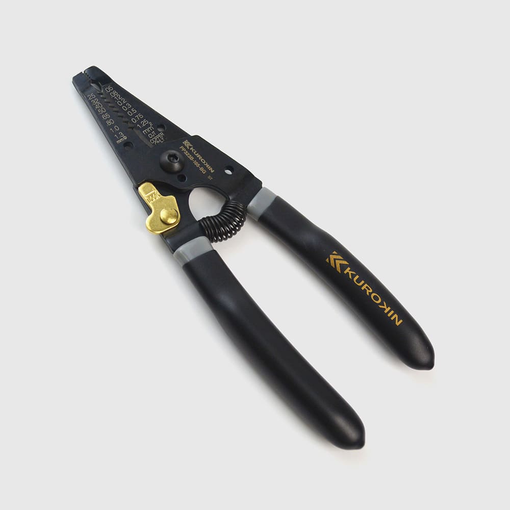 [PP323B-165-BG] KUROKIN 黒金(Black & Gold) ワイヤーストリッパ（バネ付） 単品1丁 - MisakaZoo