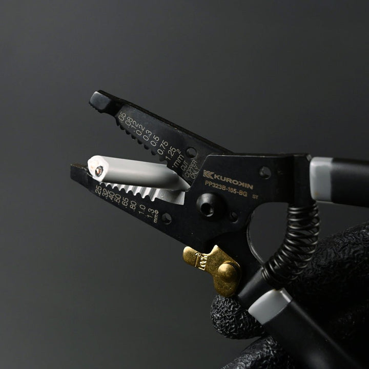 [PP323B-165-BG] KUROKIN 黒金(Black & Gold) ワイヤーストリッパ（バネ付） 単品1丁 - MisakaZoo