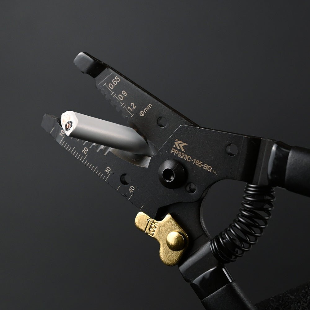 [PP323C-165-BG] KUROKIN 黒金(Black & Gold) ワイヤーストリッパ C型 単品1丁 - MisakaZoo