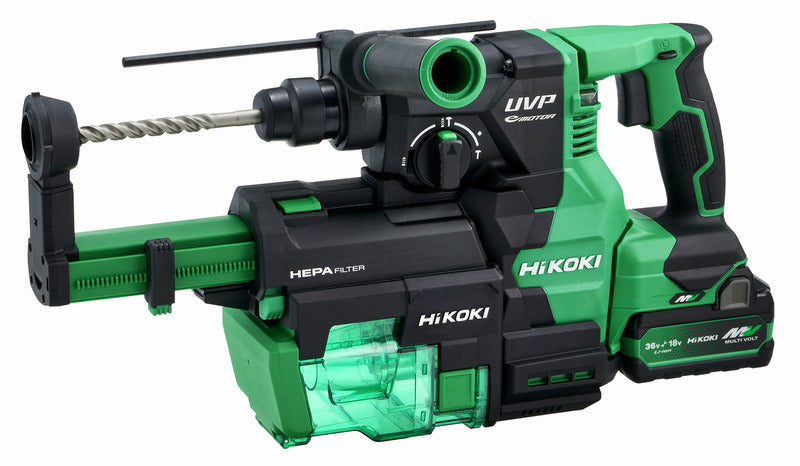 「フルセット品｜集塵システム付｜2.5Ah仕様」 HiKoki｜ハイコーキ 36Vハンマドリル SDS-plus DH3628DB 2XPZ フルセット品