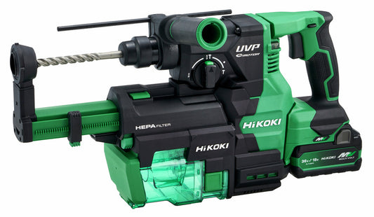 「フルセット品｜集塵システム付｜2.5Ah仕様」 HiKoki｜ハイコーキ 36Vハンマドリル SDS-plus DH3628DB 2XPZ フルセット品