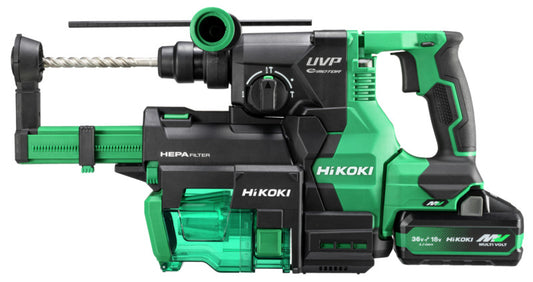「フルセット品｜集塵システム付｜4.0Ah仕様」 HiKoki｜ハイコーキ 36Vハンマドリル SDS-plus　DH3628DB 2WPZ　フルセット品