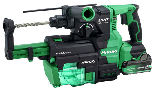 「フルセット品｜集塵システム付｜4.0Ah仕様」 HiKoki｜ハイコーキ 36Vハンマドリル SDS-plus　DH3628DB 2WPZ　フルセット品
