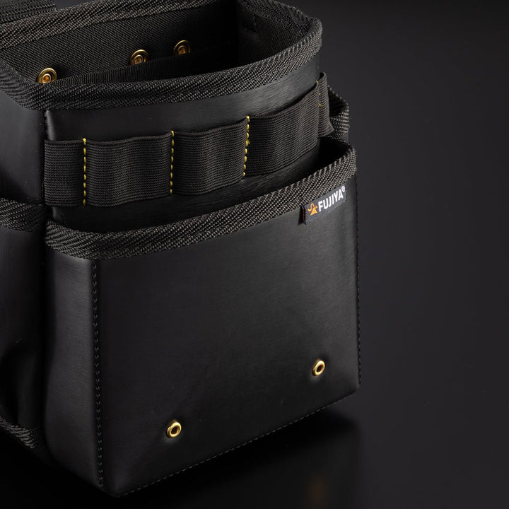 [PS-23BG] KUROKIN 黒金(Black & Gold) 腰袋スタンダード3段 単品1個 - MisakaZoo