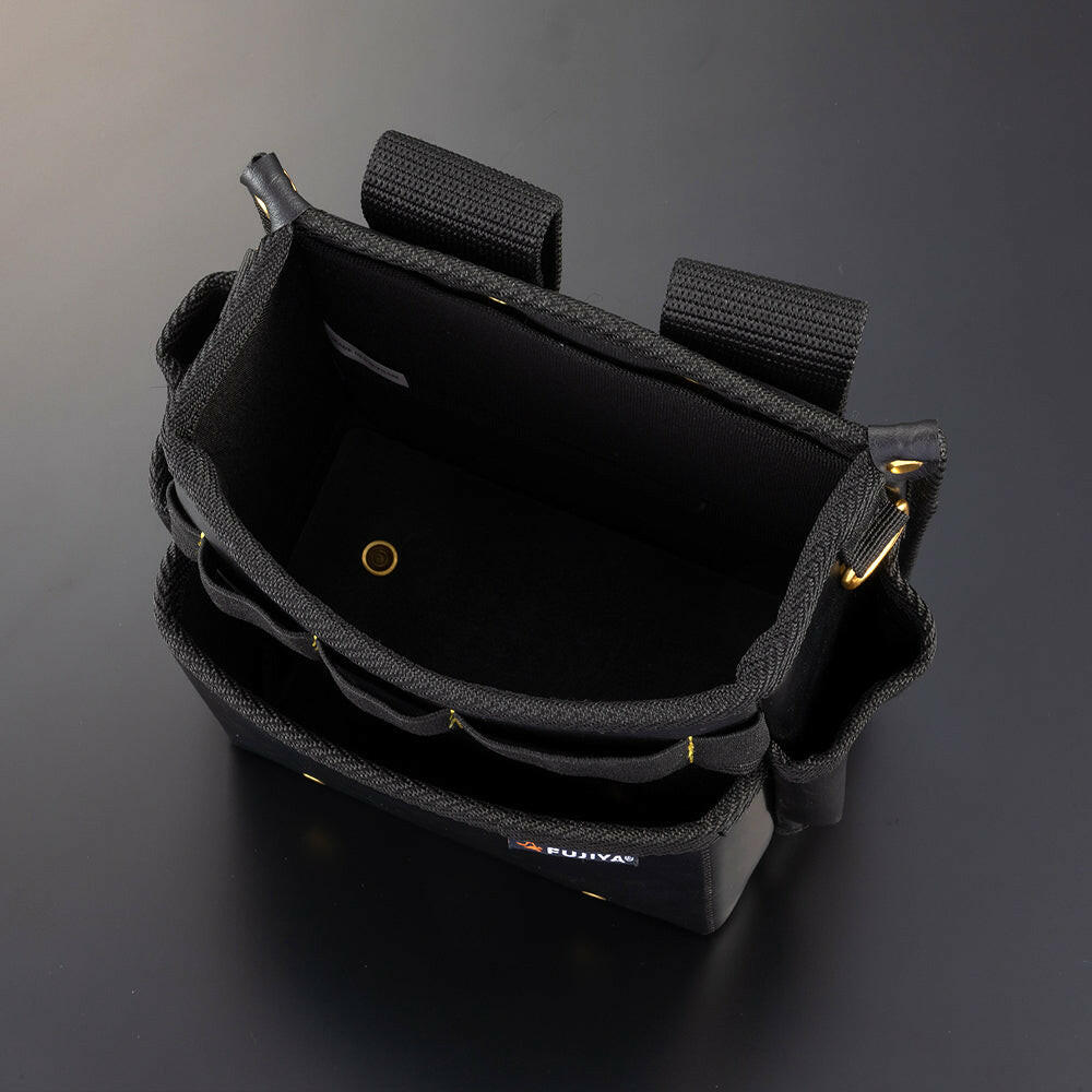 [PS-32BG] KUROKIN 黒金(Black & Gold) 腰袋スモール2段 単品1個 - MisakaZoo