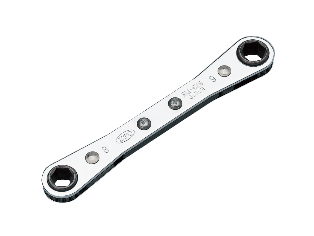 [RM-12X14] KTC(京都機械工具)板ラチェットめがねレンチ（対辺12×14mm） 単品1本 - MisakaZoo