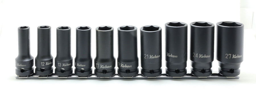 [RS14301X/10] Ko-ken(コーケン) 1/2"(12.7mm)SQ. インパクト6角セミディープソケット(薄肉)レールセット 10ヶ組 セット品10個 - MisakaZoo