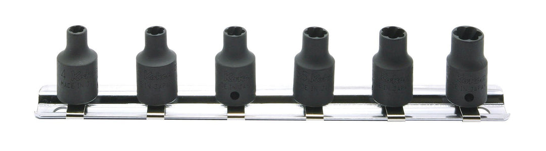 [RS2127/6] Ko-ken(コーケン) 1/4"(6.35mm)SQ. ナットツイスターレールセット 6ヶ組 セット品6個 - MisakaZoo