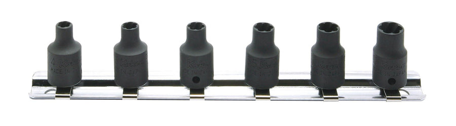 [RS2127/6] Ko-ken(コーケン) 1/4"(6.35mm)SQ. ナットツイスターレールセット 6ヶ組 セット品6個 - MisakaZoo