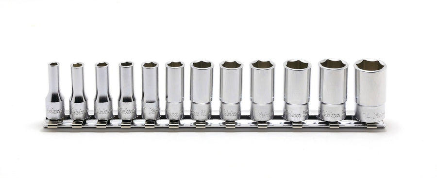 [RS2300X/12] Ko-ken(コーケン) 1/4"(6.35mm)SQ. 6角セミディープソケットレールセット 12ヶ組 セット品12個 - MisakaZoo