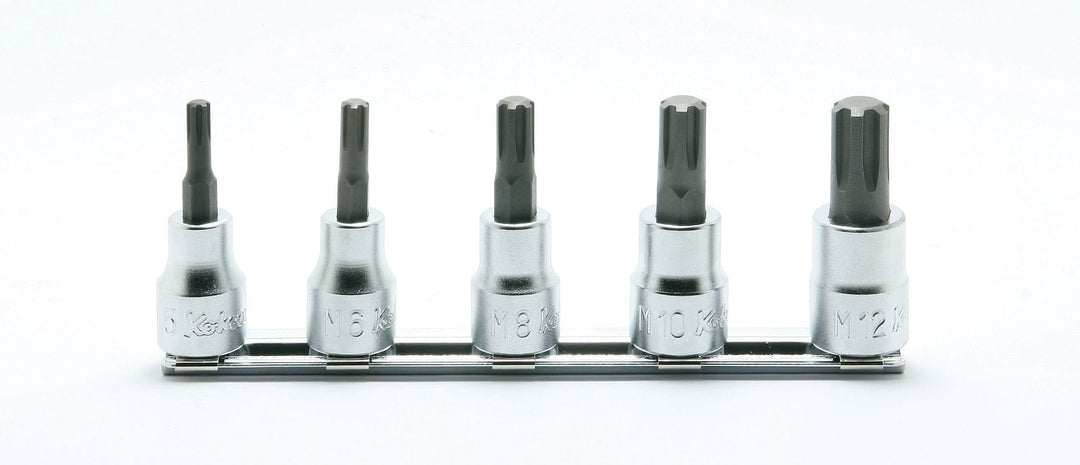 [RS3027/5-L50] Ko-ken(コーケン) 3/8"(9.5mm)SQ. CVビットソケットレールセット 全長50mm 5ヶ組 セット品5個 - MisakaZoo