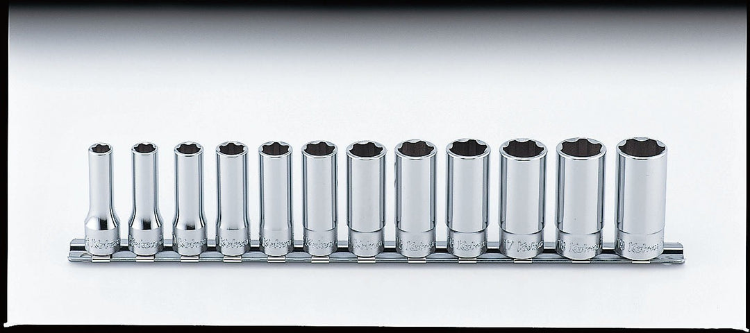 [RS3310M/12] Ko-ken(コーケン) 3/8"(9.5mm)SQ. サーフェイスディープソケットレールセット 12ヶ組 セット品12個 - MisakaZoo
