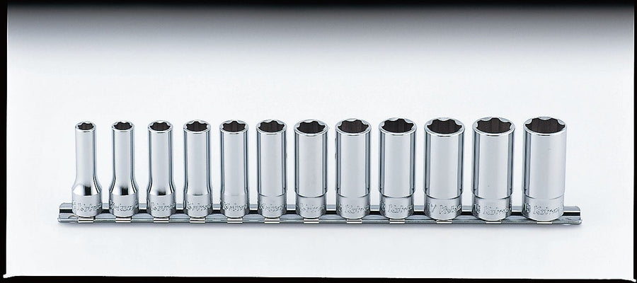 [RS3310M/12] Ko-ken(コーケン) 3/8"(9.5mm)SQ. サーフェイスディープソケットレールセット 12ヶ組 セット品12個 - MisakaZoo