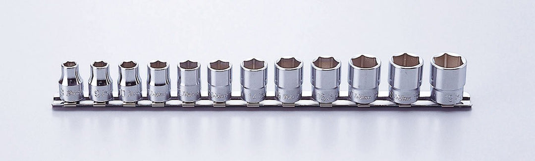 [RS3400M/12] Ko-ken(コーケン) 3/8"(9.5mm)SQ. 6角ソケットレールセット 12ヶ組 セット品12個 - MisakaZoo