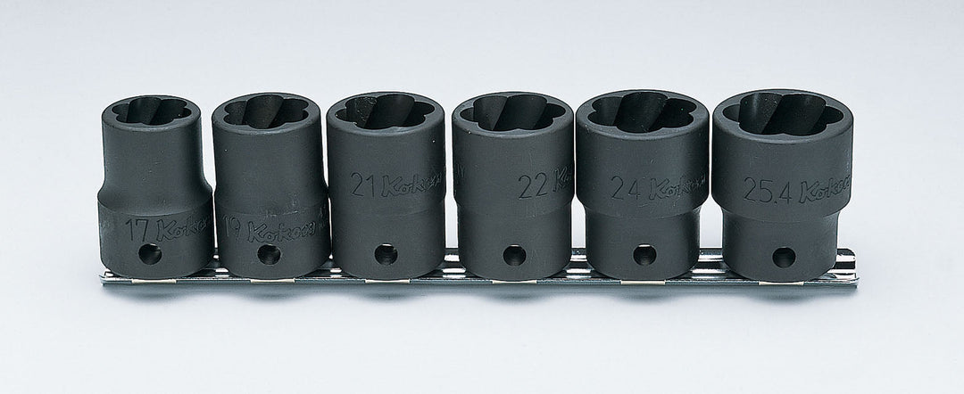 [RS4127/6] Ko-ken(コーケン) 1/2"(12.7mm)SQ. ナットツイスターレールセット 6ヶ組 セット品6個 - MisakaZoo