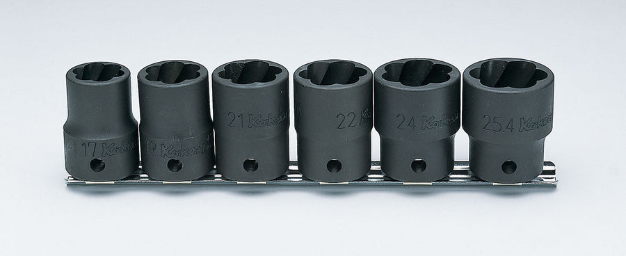 [RS4127/6] Ko-ken(コーケン) 1/2"(12.7mm)SQ. ナットツイスターレールセット 6ヶ組 セット品6個 - MisakaZoo