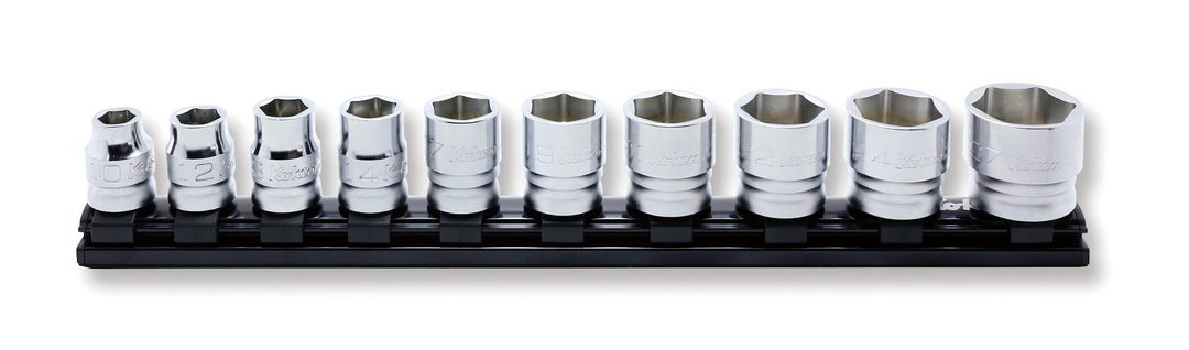 [RS4400MZ/10] Ko-ken Z-EAL(コーケン ジール) 1/2"(12.7mm)SQ. 6角ソケットレールセット 8ヶ組 セット品8個 - MisakaZoo