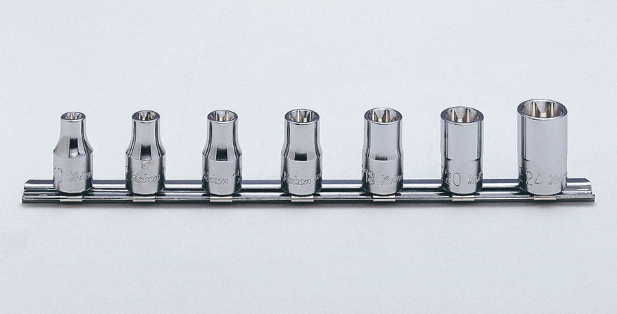 [RS4425/7] Ko-ken(コーケン) 1/2"(12.7mm)SQ. トルクスソケットレールセット 7ヶ組 セット品7個 - MisakaZoo
