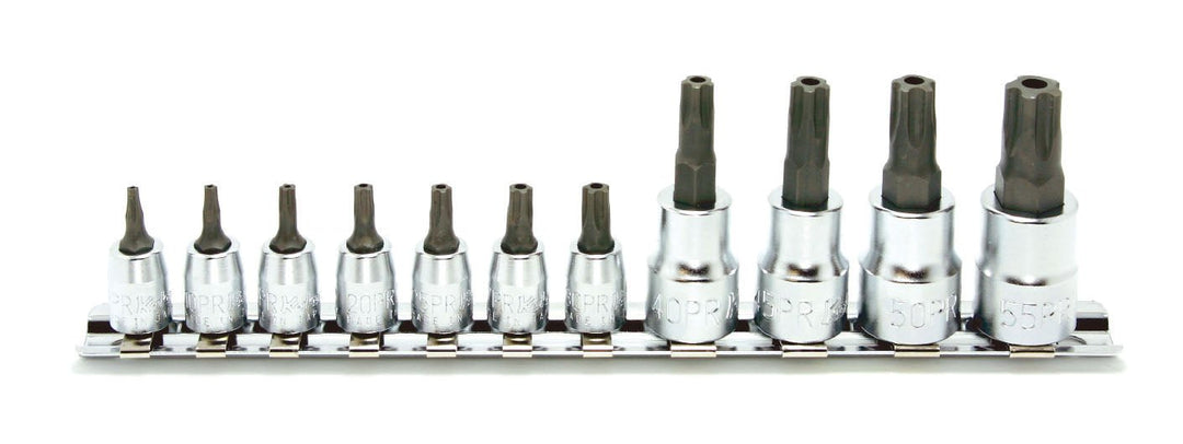 [RSX025/11-IPR] Ko-ken(コーケン) 1/4"&3/8"SQ. イジリ止めトルクスプラスビットソケットレールセット 11ヶ組 セット品11個 - MisakaZoo
