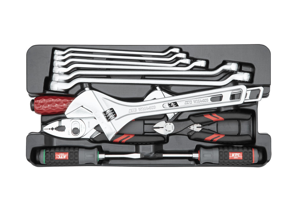 [SK0312S] KTC(京都機械工具)工具セット（片開きメタルケースタイプ）［31点］ セット品31点 - MisakaZoo