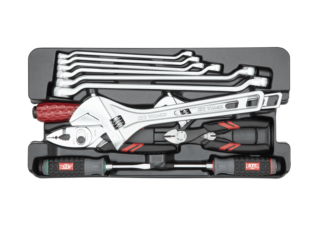 [SK0312S] KTC(京都機械工具)工具セット（片開きメタルケースタイプ）［31点］ セット品31点 - MisakaZoo