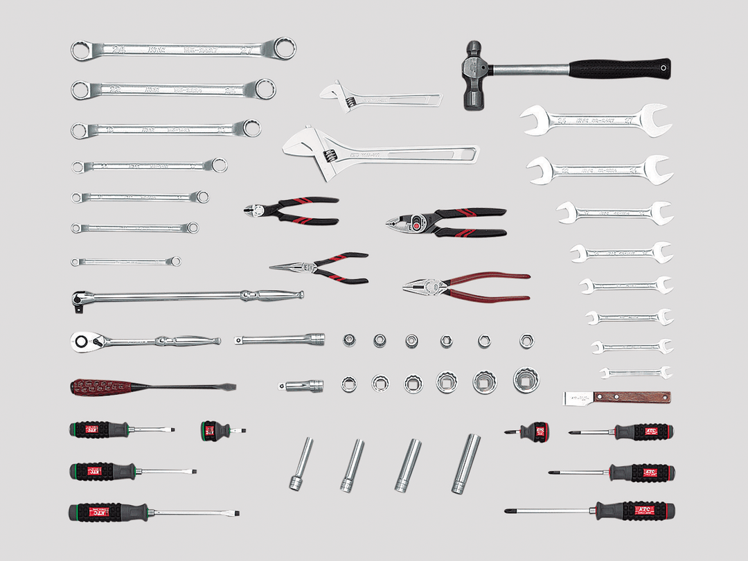 [SK304] KTC(京都機械工具)大型車整備用工具セット［52点］ セット品52点 - MisakaZoo