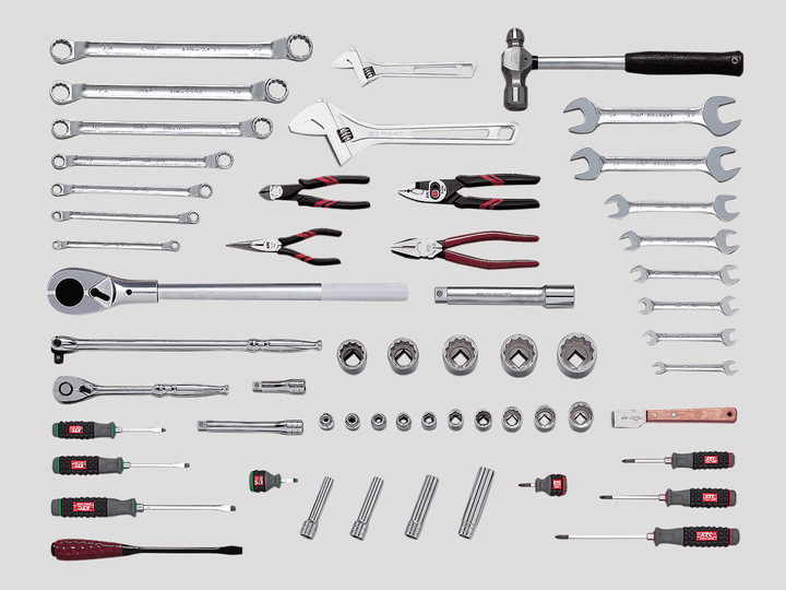 [SK314A] KTC(京都機械工具)大型車整備用工具セット［57点］ セット品57点 - MisakaZoo