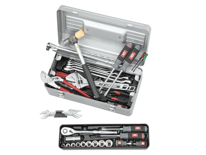 [SK4442S] KTC(京都機械工具)工具セット（片開きメタルケースタイプ）［44点］ セット品44点 - MisakaZoo