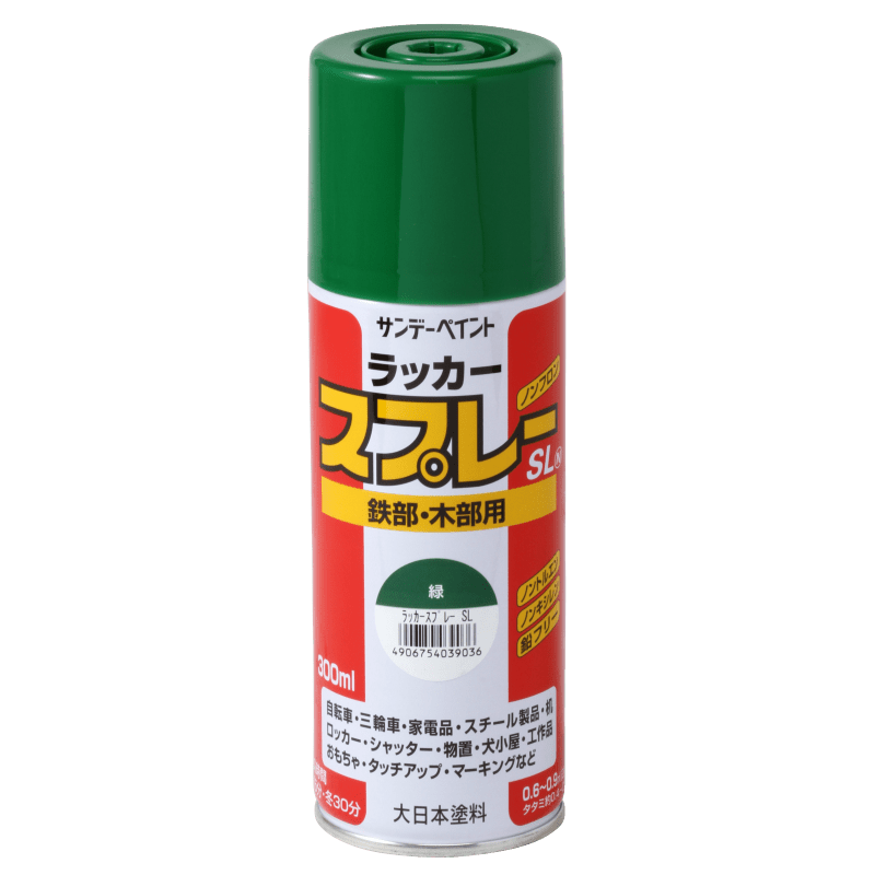 サンデーペイント(大日本塗料)　ラッカースプレーSL　300ml　カラー21色　バラ1本 - MisakaZoo