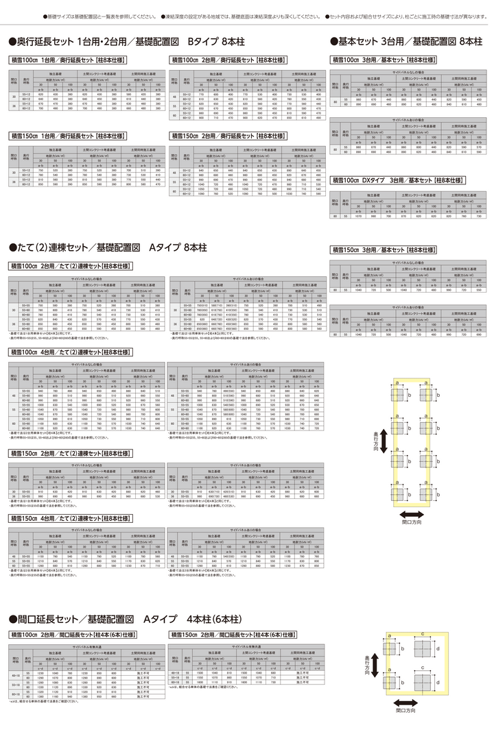 耐積雪100cmタイプ [EL55-W55-18SA｜サイズ5432mm x 7270mm｜Aタイプ間口延長セット 2台用+α] ダイセン(Daisen) カーポート SSポートGIII