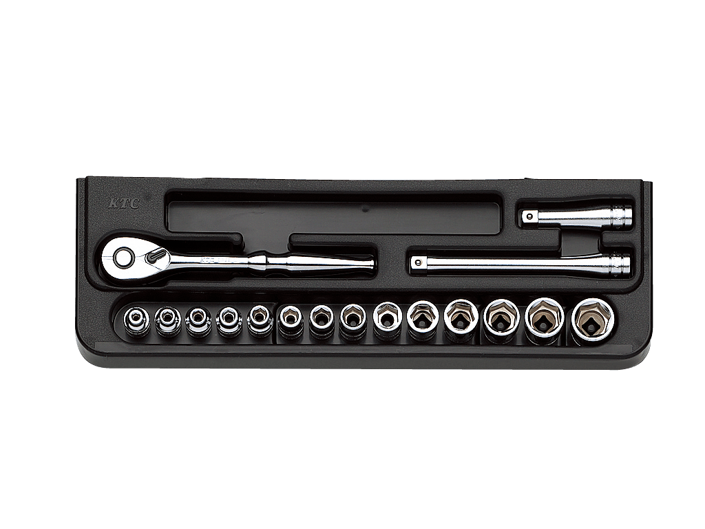 [TB214] KTC(京都機械工具)6.3sq.ソケットレンチセット[17点] セット品17点 - MisakaZoo