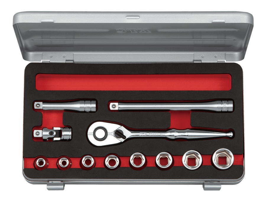 [TB312A] KTC(京都機械工具)9.5sq.ソケットレンチセット（六角）[12点] セット品12点 - MisakaZoo