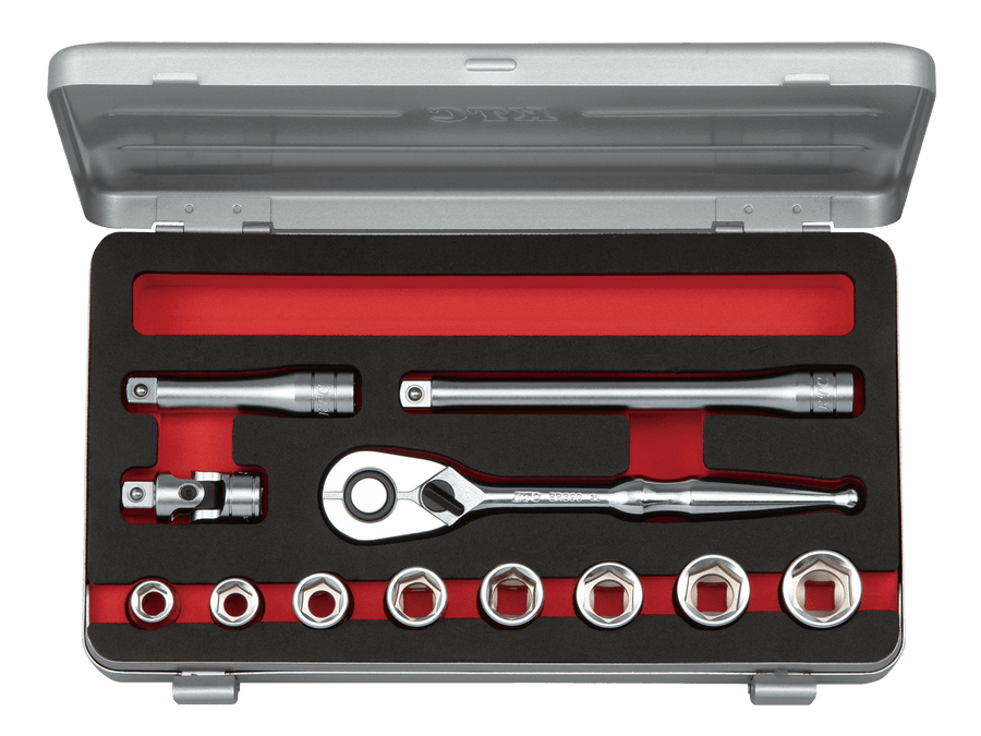 [TB312BA] KTC(京都機械工具)9.5sq.ソケットレンチセット（六角）インチサイズ[12点] セット品12点 - MisakaZoo