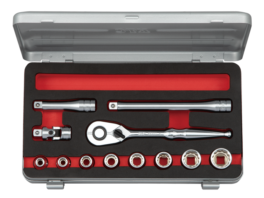 [TB312WA] KTC(京都機械工具)9.5sq.ソケットレンチセット（十二角）[12点] セット品12点 - MisakaZoo