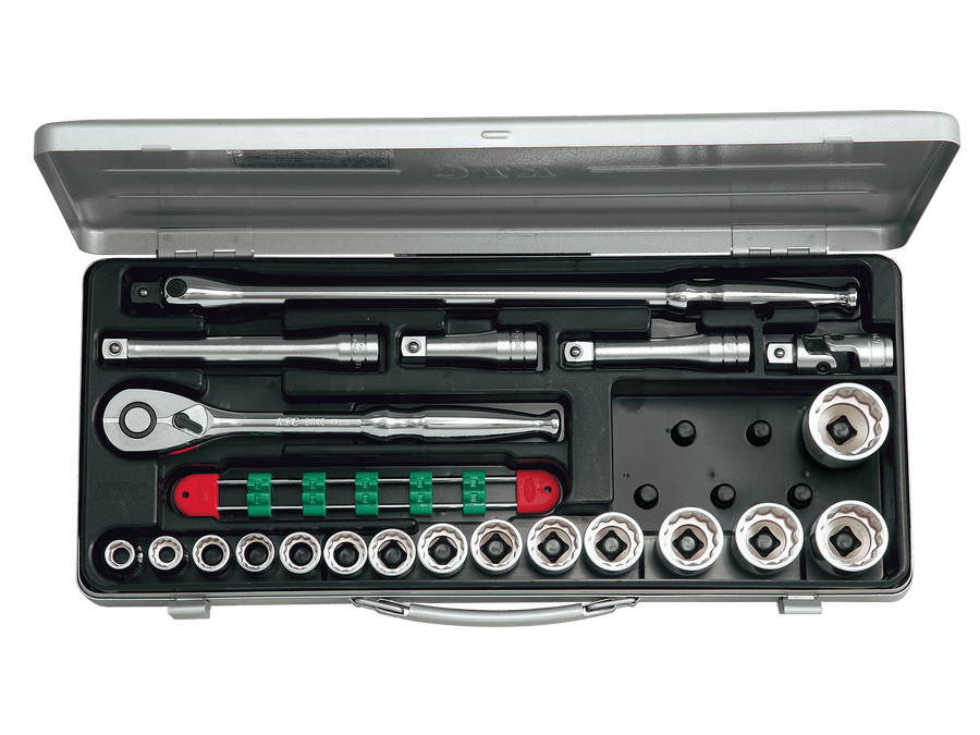 [TB415BX] KTC(京都機械工具)12.7sq.ソケットレンチセット[21点]インチサイズ セット品21点 - MisakaZoo